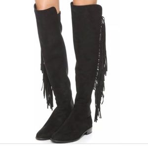 Stuart Weitzman Mane Over the Knee Black Boots